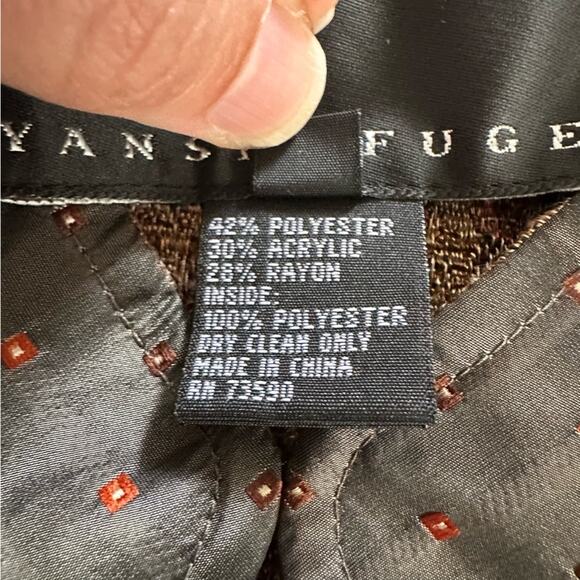 YANSI FUGEL Fully Reversible Sleeveless Zip-up Vest Women’s size Small Brown Red - Picture 9 of 13